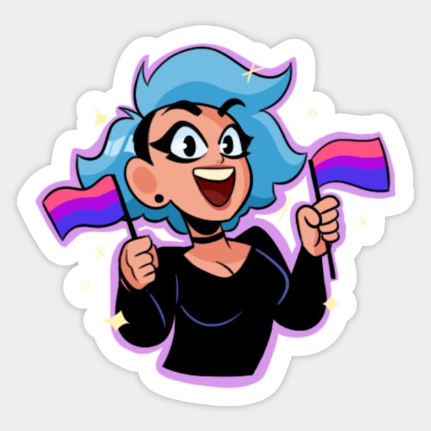 PeachFuzz Bisexual Pride Sticker by PeachFuzz Comics Store